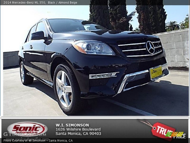 Black / Almond Beige 2014 Mercedes-Benz ML 350