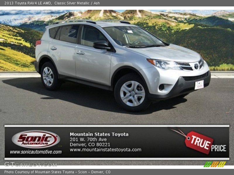 Classic Silver Metallic / Ash 2013 Toyota RAV4 LE AWD