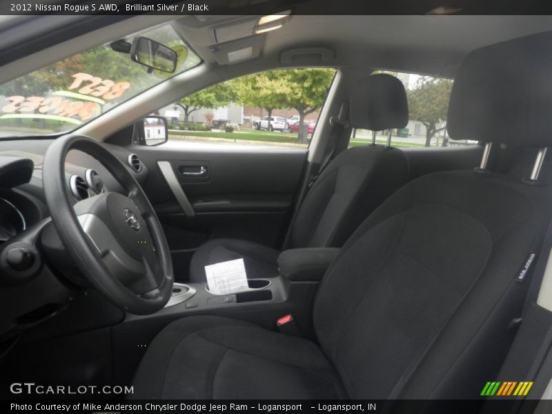 Brilliant Silver / Black 2012 Nissan Rogue S AWD