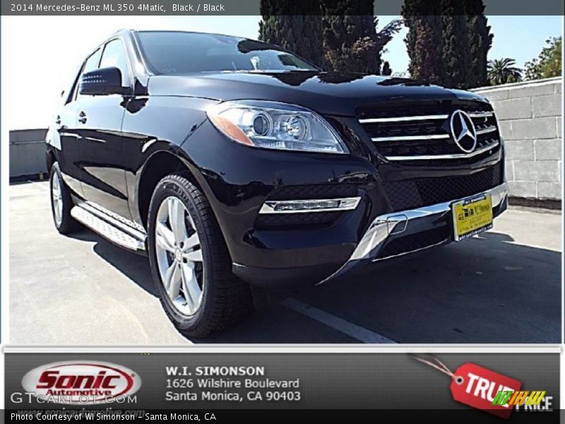Black / Black 2014 Mercedes-Benz ML 350 4Matic