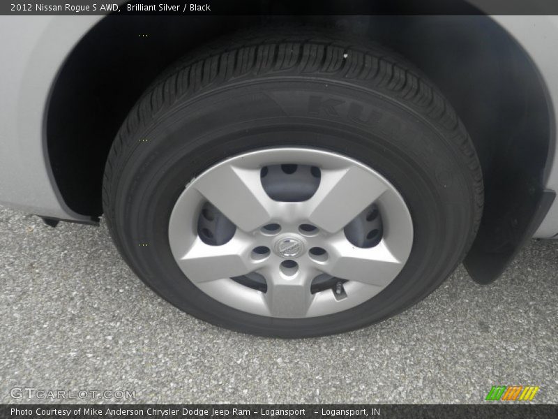 Brilliant Silver / Black 2012 Nissan Rogue S AWD
