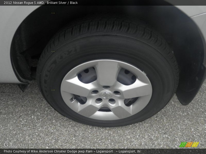 Brilliant Silver / Black 2012 Nissan Rogue S AWD