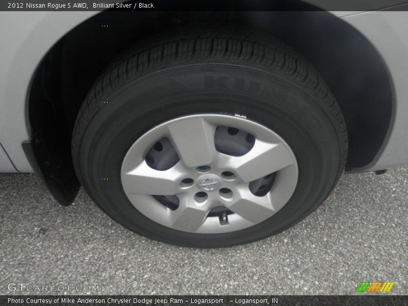Brilliant Silver / Black 2012 Nissan Rogue S AWD