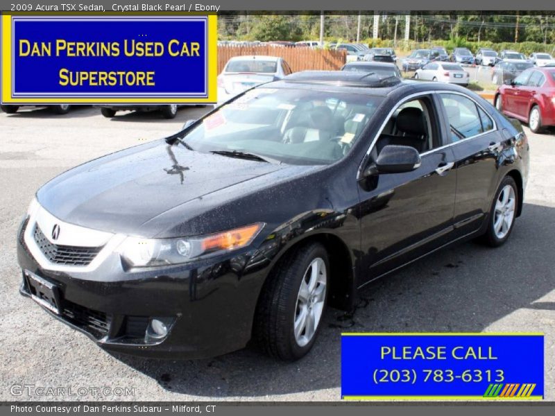 Crystal Black Pearl / Ebony 2009 Acura TSX Sedan
