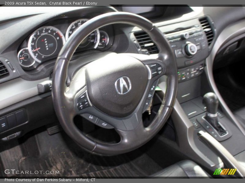 Crystal Black Pearl / Ebony 2009 Acura TSX Sedan
