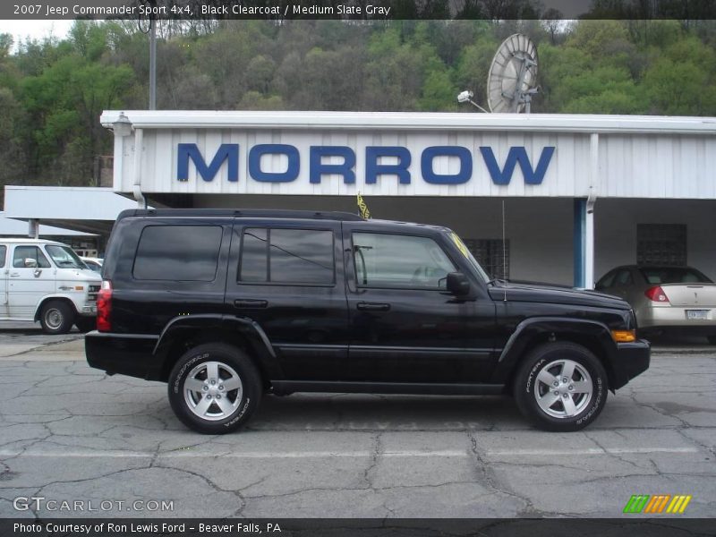 Black Clearcoat / Medium Slate Gray 2007 Jeep Commander Sport 4x4