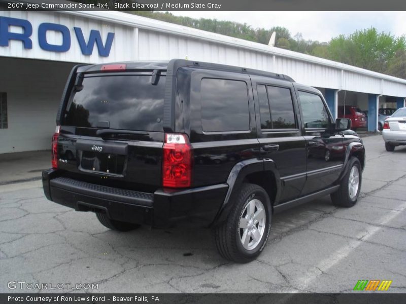 Black Clearcoat / Medium Slate Gray 2007 Jeep Commander Sport 4x4