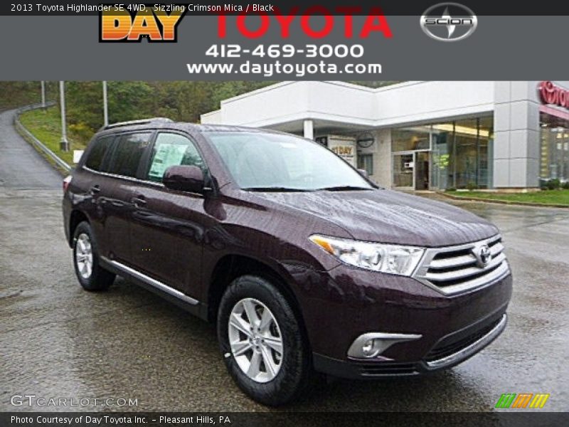Sizzling Crimson Mica / Black 2013 Toyota Highlander SE 4WD