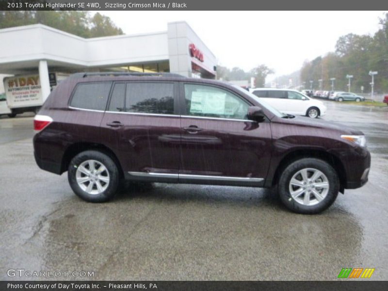 Sizzling Crimson Mica / Black 2013 Toyota Highlander SE 4WD