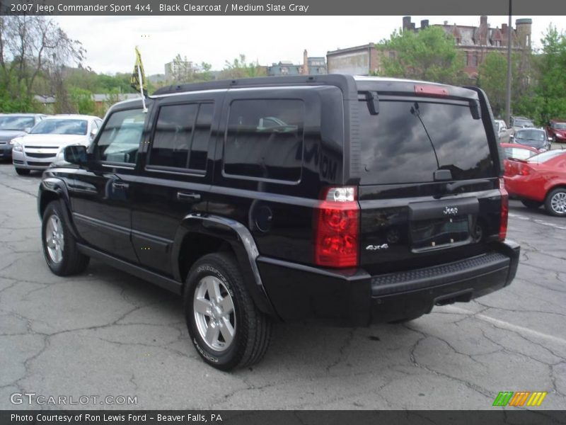Black Clearcoat / Medium Slate Gray 2007 Jeep Commander Sport 4x4