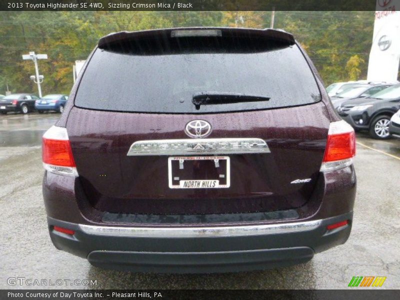 Sizzling Crimson Mica / Black 2013 Toyota Highlander SE 4WD