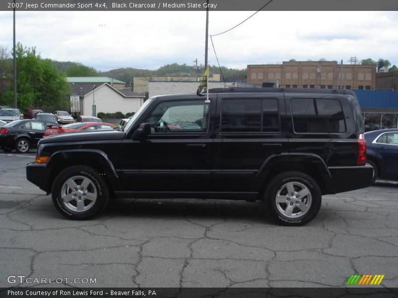 Black Clearcoat / Medium Slate Gray 2007 Jeep Commander Sport 4x4