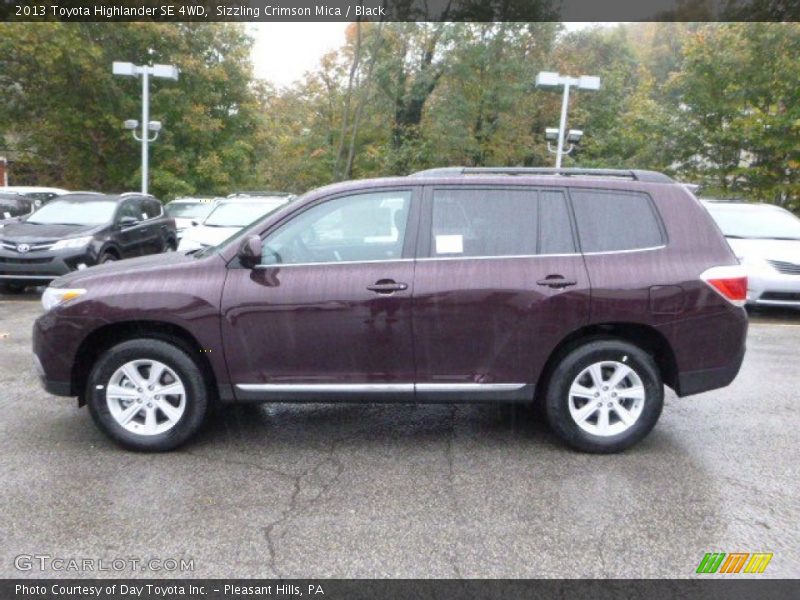 Sizzling Crimson Mica / Black 2013 Toyota Highlander SE 4WD