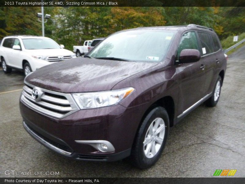 Sizzling Crimson Mica / Black 2013 Toyota Highlander SE 4WD