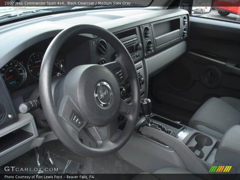 Black Clearcoat / Medium Slate Gray 2007 Jeep Commander Sport 4x4