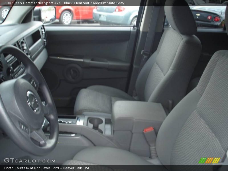 Black Clearcoat / Medium Slate Gray 2007 Jeep Commander Sport 4x4