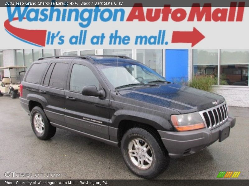 Black / Dark Slate Gray 2002 Jeep Grand Cherokee Laredo 4x4