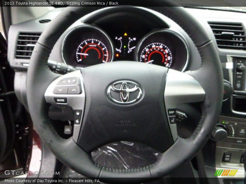 Sizzling Crimson Mica / Black 2013 Toyota Highlander SE 4WD