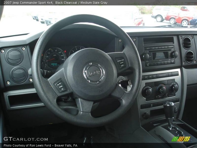 Black Clearcoat / Medium Slate Gray 2007 Jeep Commander Sport 4x4