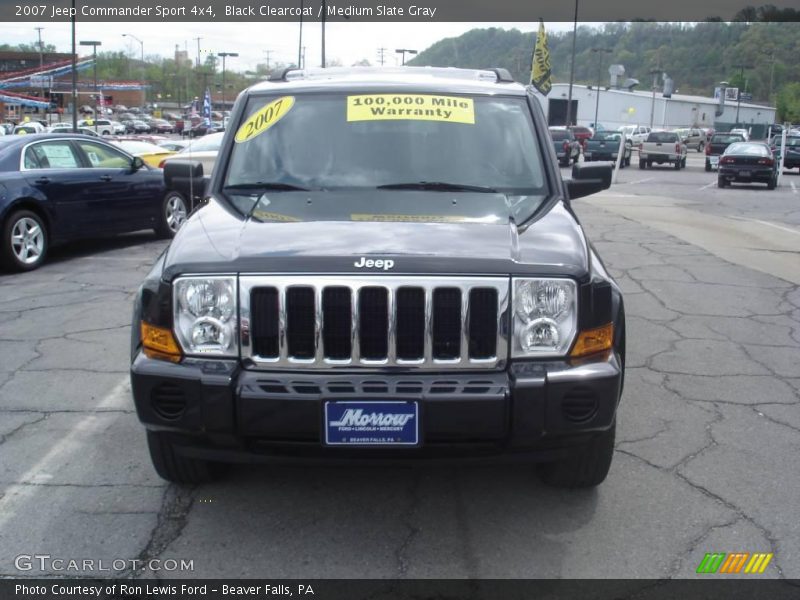 Black Clearcoat / Medium Slate Gray 2007 Jeep Commander Sport 4x4