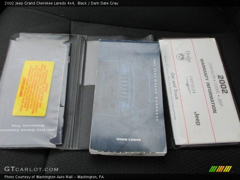 Black / Dark Slate Gray 2002 Jeep Grand Cherokee Laredo 4x4