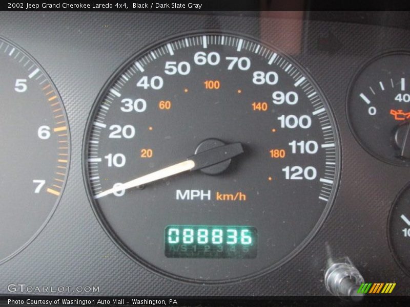 Black / Dark Slate Gray 2002 Jeep Grand Cherokee Laredo 4x4