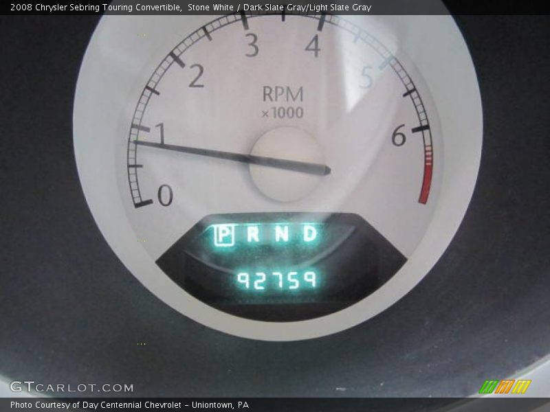 Stone White / Dark Slate Gray/Light Slate Gray 2008 Chrysler Sebring Touring Convertible