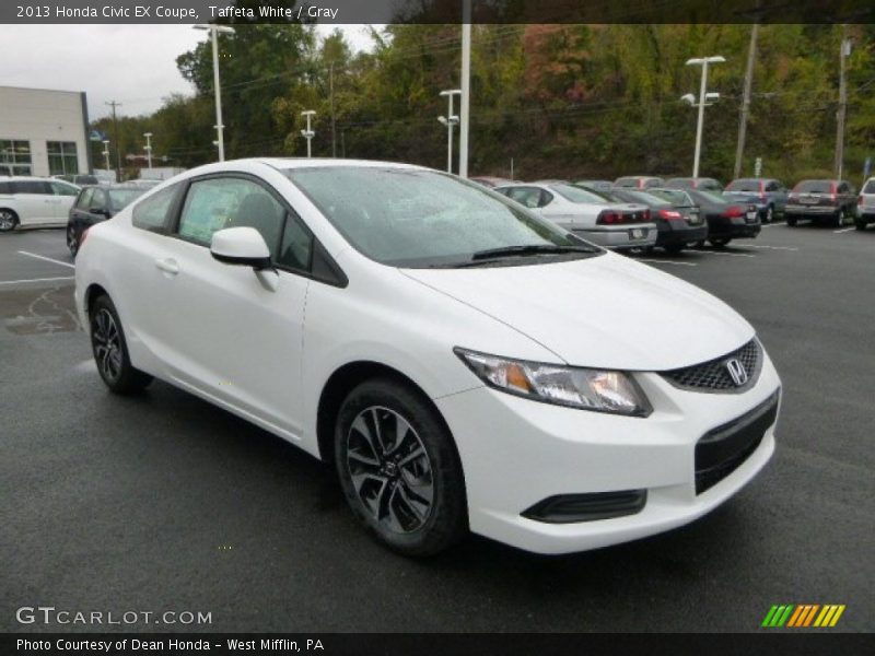 Taffeta White / Gray 2013 Honda Civic EX Coupe