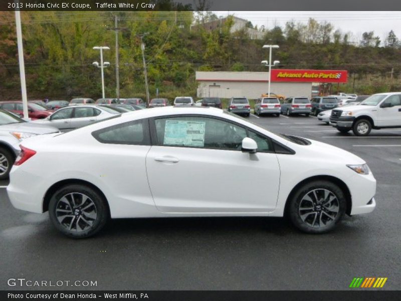 Taffeta White / Gray 2013 Honda Civic EX Coupe