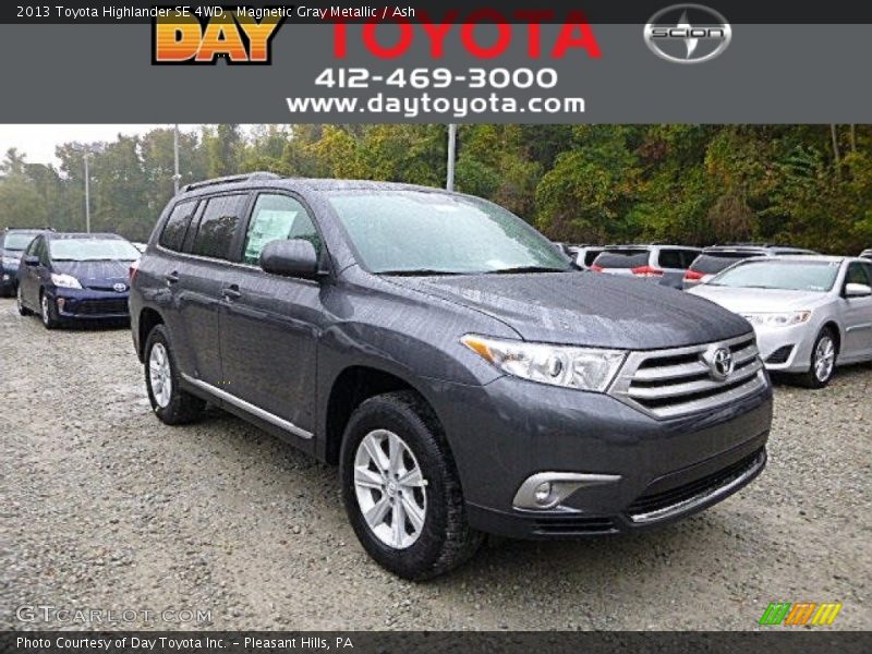 Magnetic Gray Metallic / Ash 2013 Toyota Highlander SE 4WD