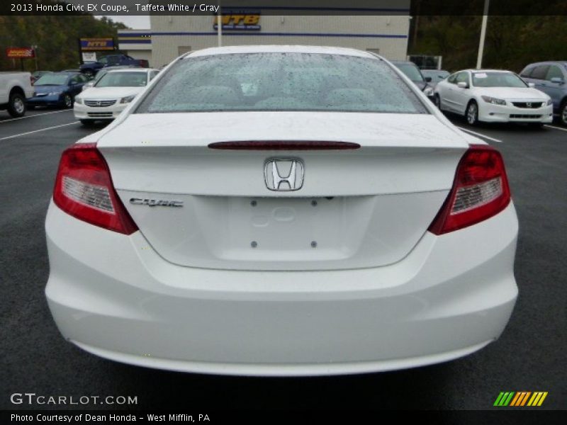 Taffeta White / Gray 2013 Honda Civic EX Coupe