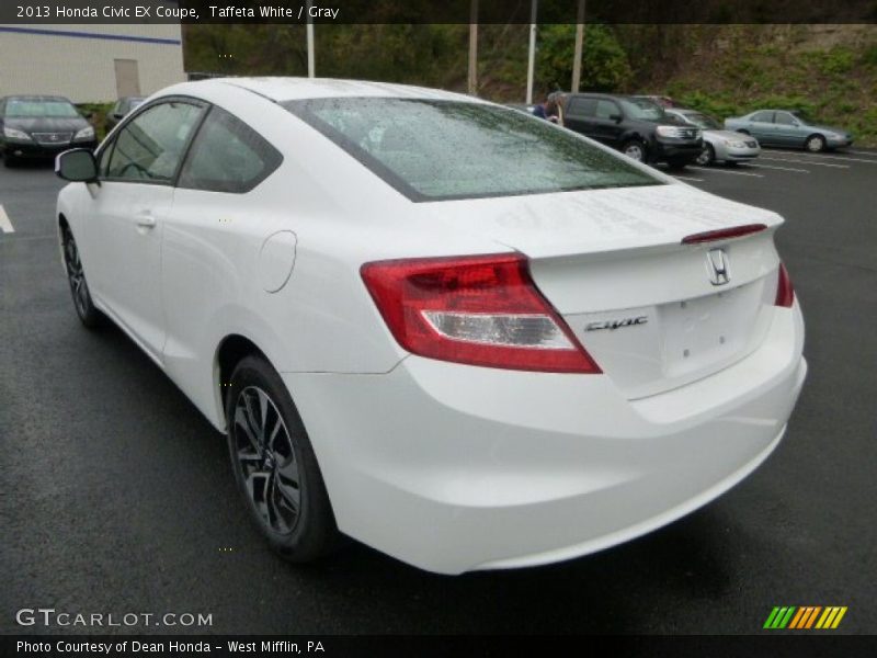 Taffeta White / Gray 2013 Honda Civic EX Coupe