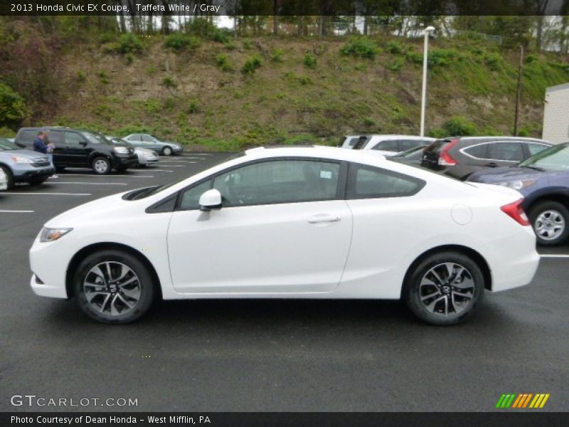Taffeta White / Gray 2013 Honda Civic EX Coupe