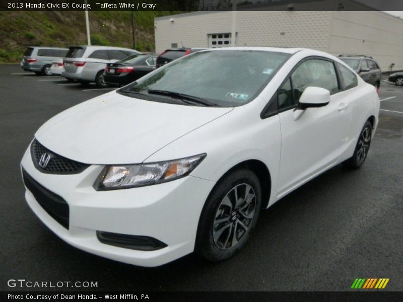 Taffeta White / Gray 2013 Honda Civic EX Coupe