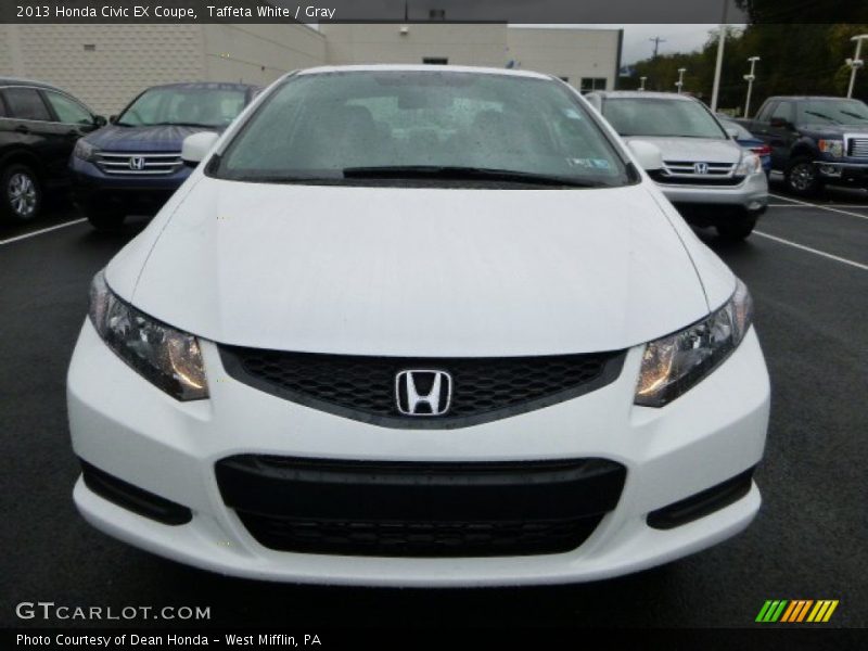 Taffeta White / Gray 2013 Honda Civic EX Coupe