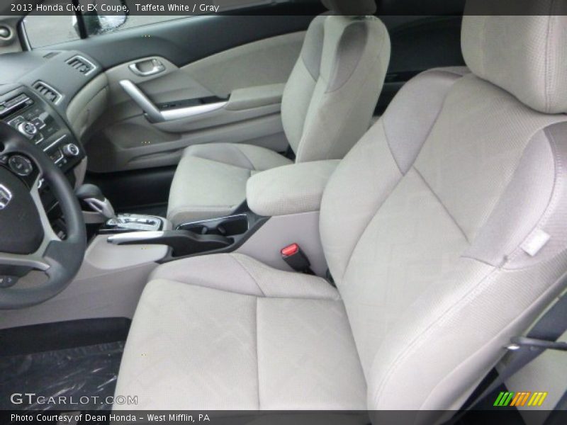 Taffeta White / Gray 2013 Honda Civic EX Coupe