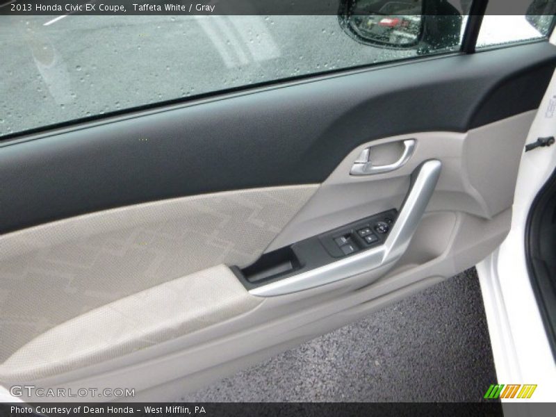Taffeta White / Gray 2013 Honda Civic EX Coupe