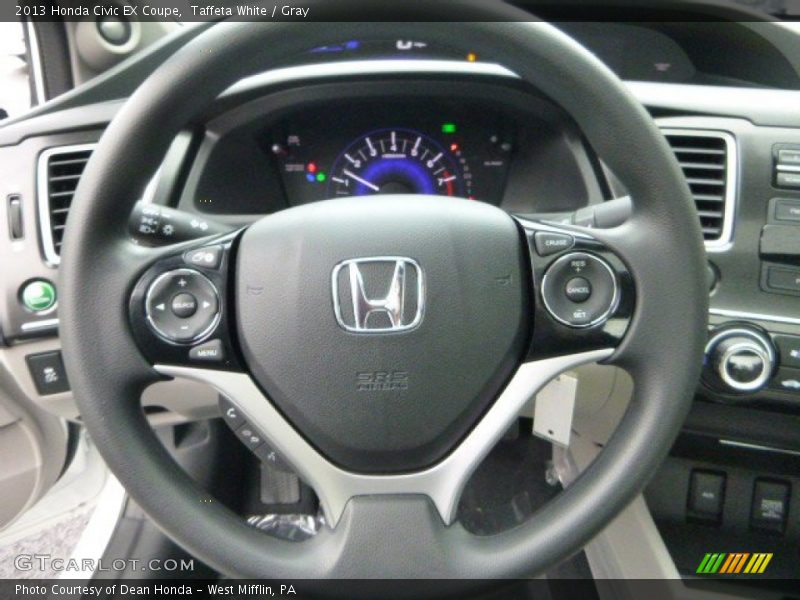 Taffeta White / Gray 2013 Honda Civic EX Coupe