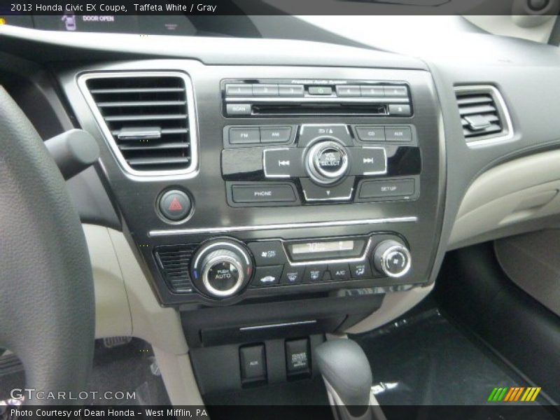 Taffeta White / Gray 2013 Honda Civic EX Coupe