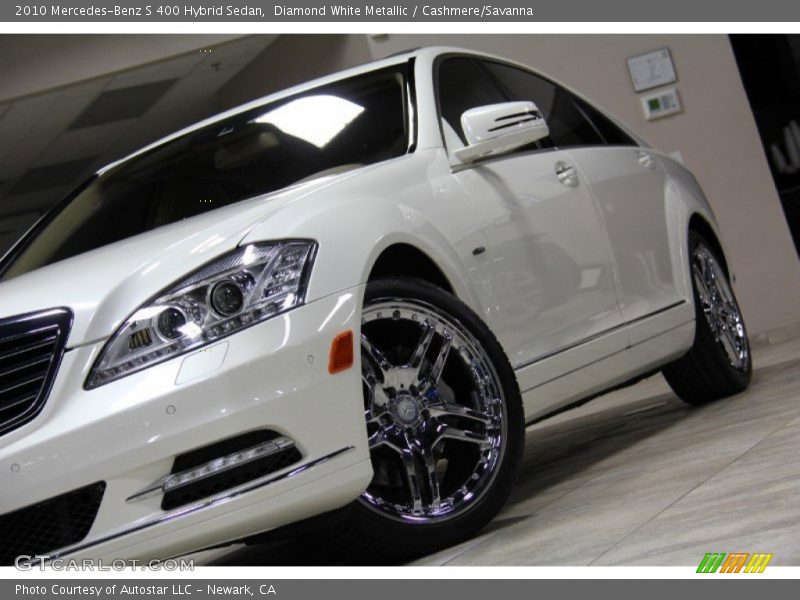 Diamond White Metallic / Cashmere/Savanna 2010 Mercedes-Benz S 400 Hybrid Sedan