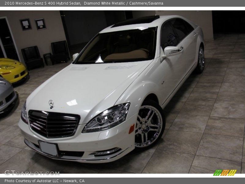 Diamond White Metallic / Cashmere/Savanna 2010 Mercedes-Benz S 400 Hybrid Sedan