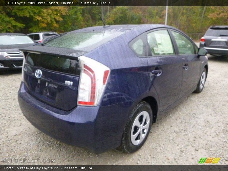 Nautical Blue Metallic / Bisque 2013 Toyota Prius Three Hybrid