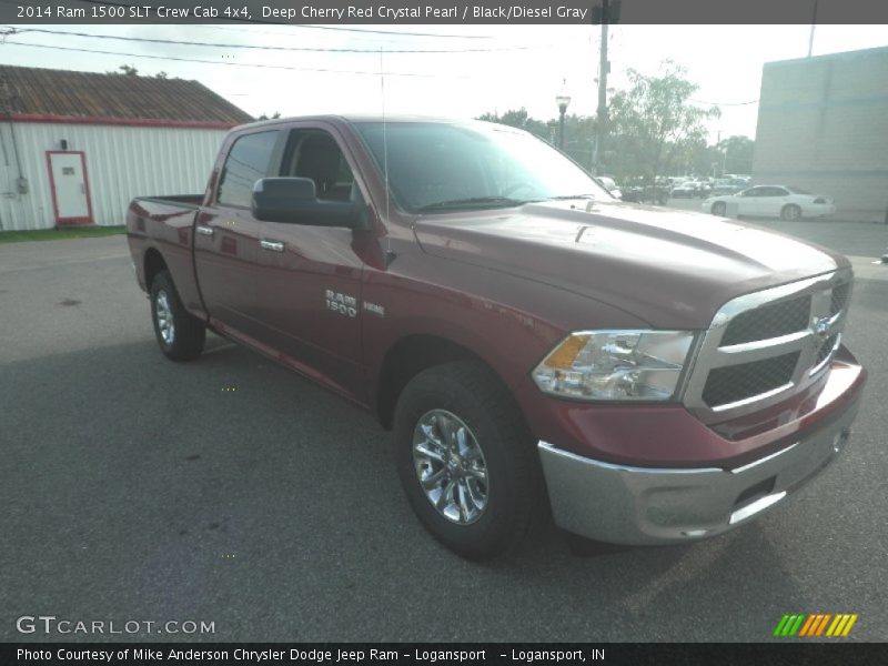 Deep Cherry Red Crystal Pearl / Black/Diesel Gray 2014 Ram 1500 SLT Crew Cab 4x4