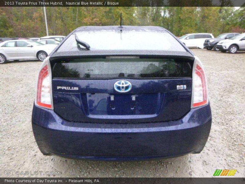 Nautical Blue Metallic / Bisque 2013 Toyota Prius Three Hybrid