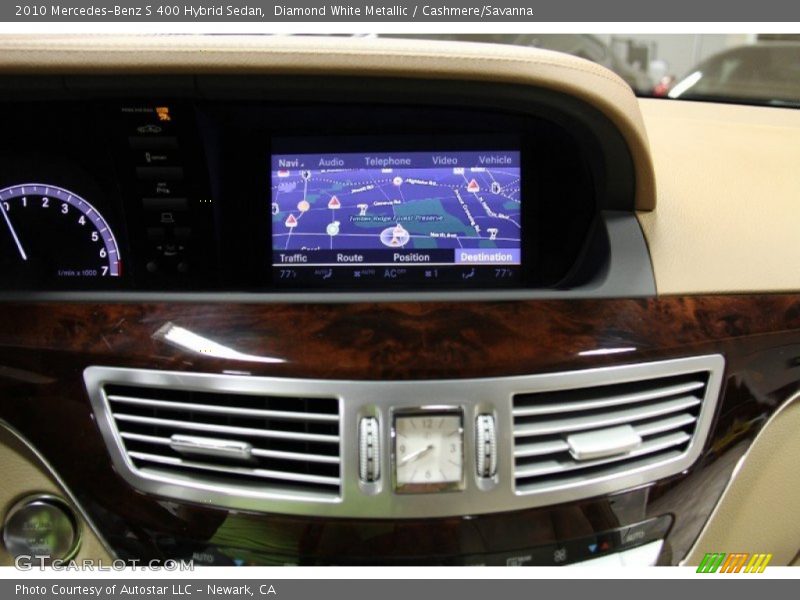 Diamond White Metallic / Cashmere/Savanna 2010 Mercedes-Benz S 400 Hybrid Sedan