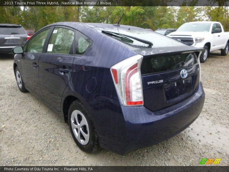 Nautical Blue Metallic / Bisque 2013 Toyota Prius Three Hybrid