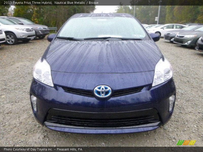 Nautical Blue Metallic / Bisque 2013 Toyota Prius Three Hybrid