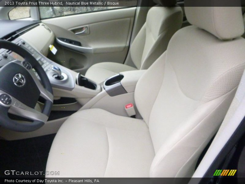 Nautical Blue Metallic / Bisque 2013 Toyota Prius Three Hybrid