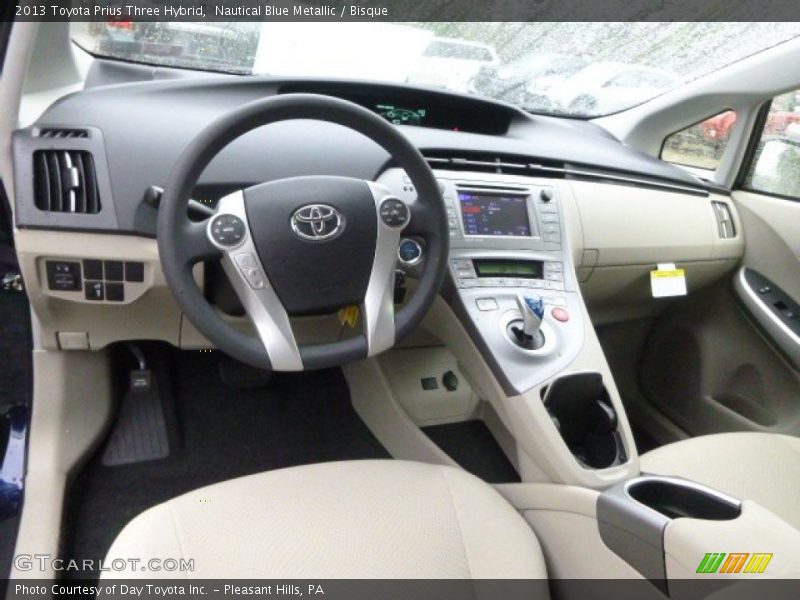 Nautical Blue Metallic / Bisque 2013 Toyota Prius Three Hybrid