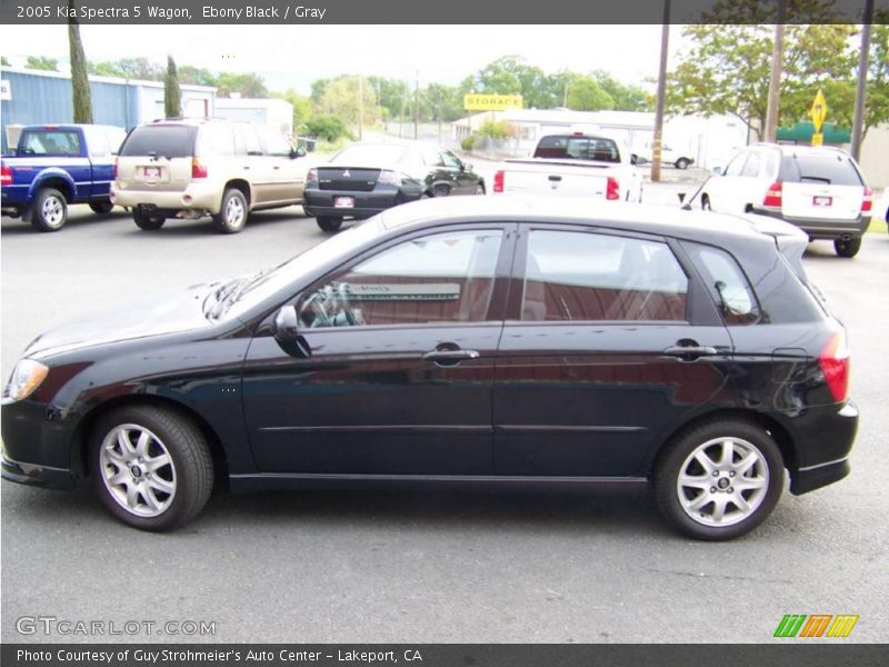 Ebony Black / Gray 2005 Kia Spectra 5 Wagon